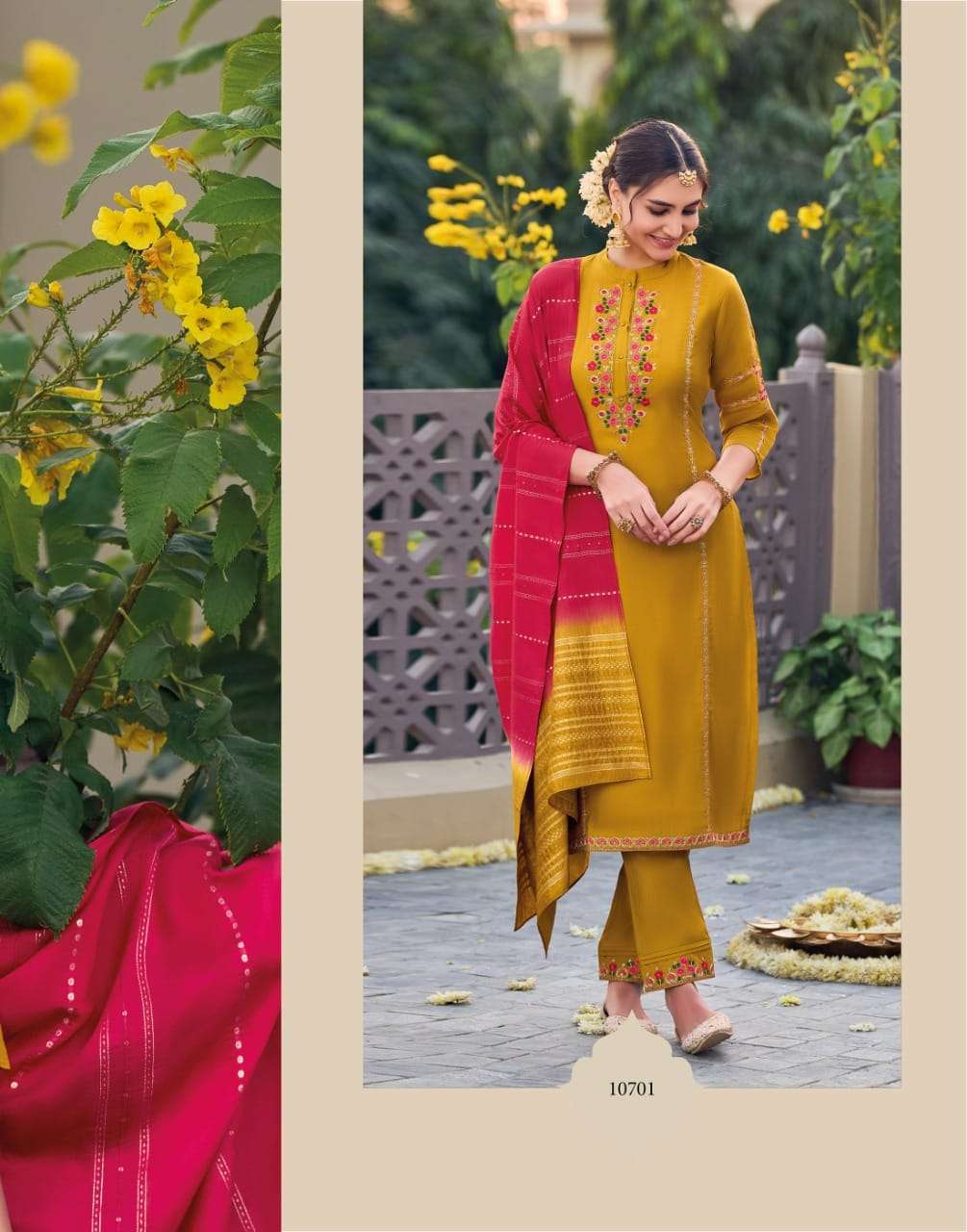Lily And Lali Gulnaaz Fancy Kurti With Bottom Dupatta Collection On Wholesale