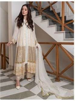 Mahnur Vol 12 Embroidered Designer Pakistani Suit On Wholesale
