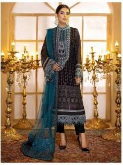 Mahnur Vol 12 Embroidered Designer Pakistani Suit On Wholesale