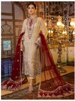 Mahnur Vol 12 Embroidered Designer Pakistani Suit On Wholesale