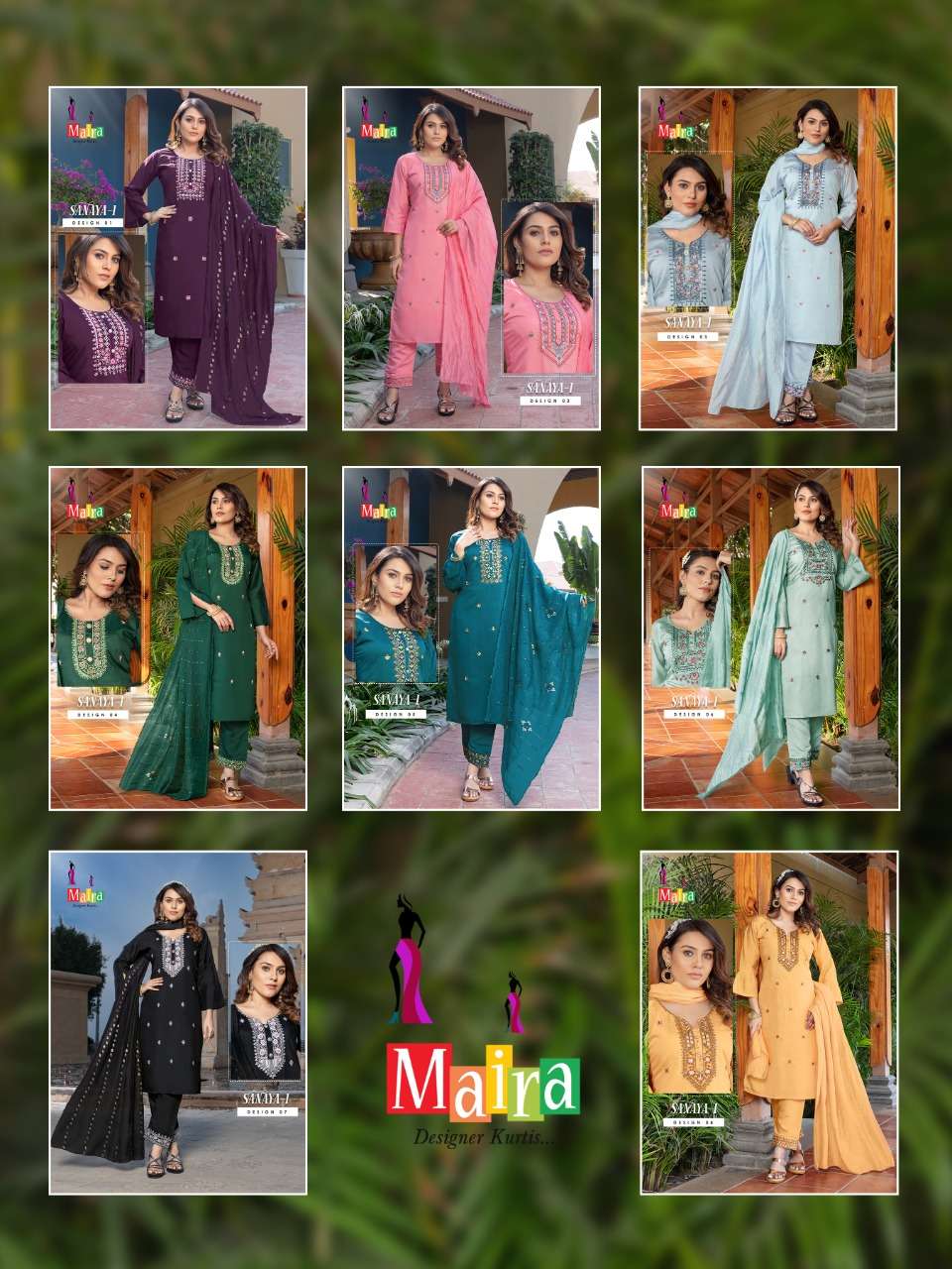 Maira Sanaya Vol 1 Stylish Look Designer Kurti Pent With Work Dupatta On Wholesale