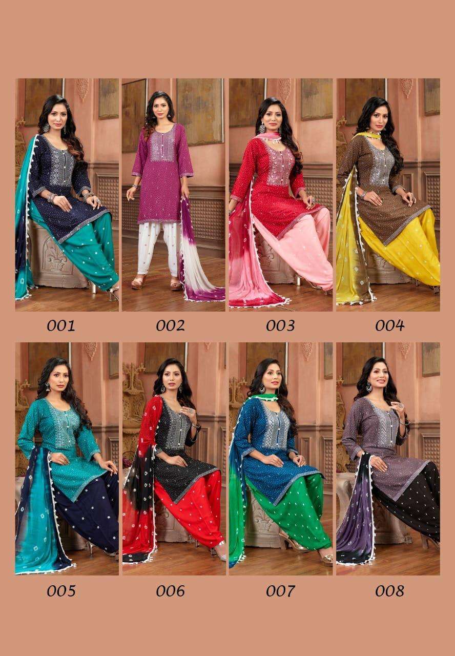 MANJEERA STUNNING Rayon Patiala On Wholesale