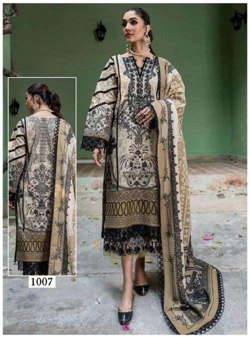 Maryam Andaaz Luxury Karachi Cotton Dress Material  On Wholesale