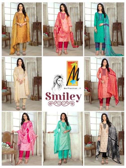Master Smiley Fancy Kurti With Bottom Dupatta On Wholesale
