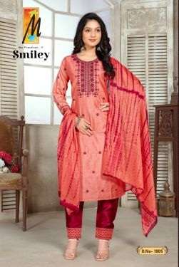 Master Smiley Fancy Kurti With Bottom Dupatta On Wholesale