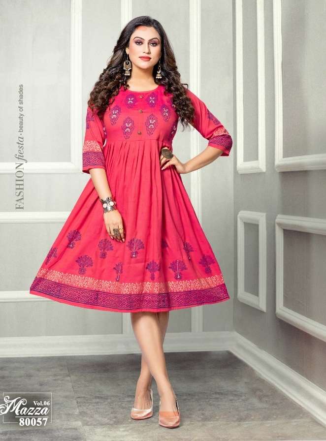 Mayra Maaza Vol -6  Rayon 2 Ton With Hand Work Kurti On Wholesale