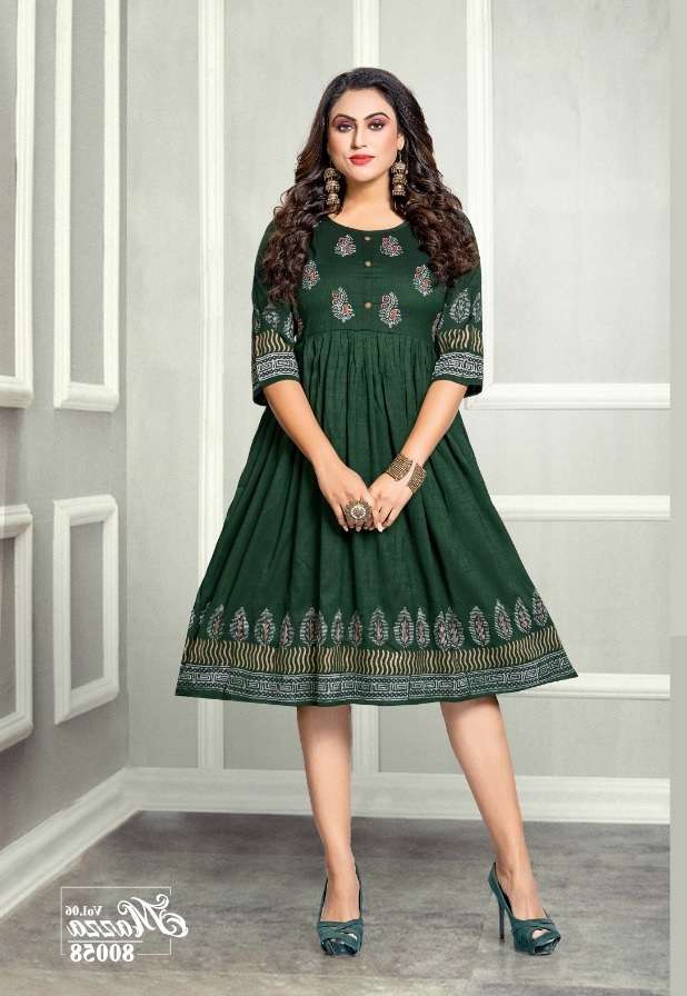 Mayra Maaza Vol -6  Rayon 2 Ton With Hand Work Kurti On Wholesale