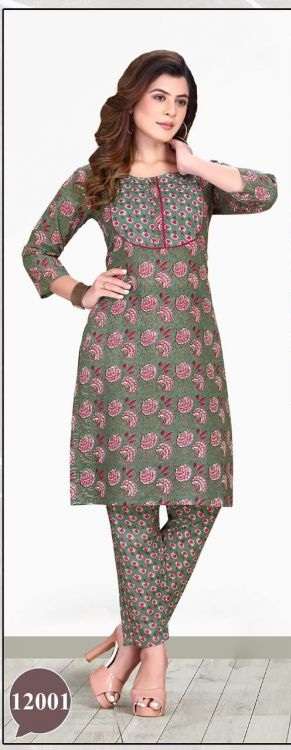 Mayra Summer Cool Cotton Kurti With Bottom On Wholesale