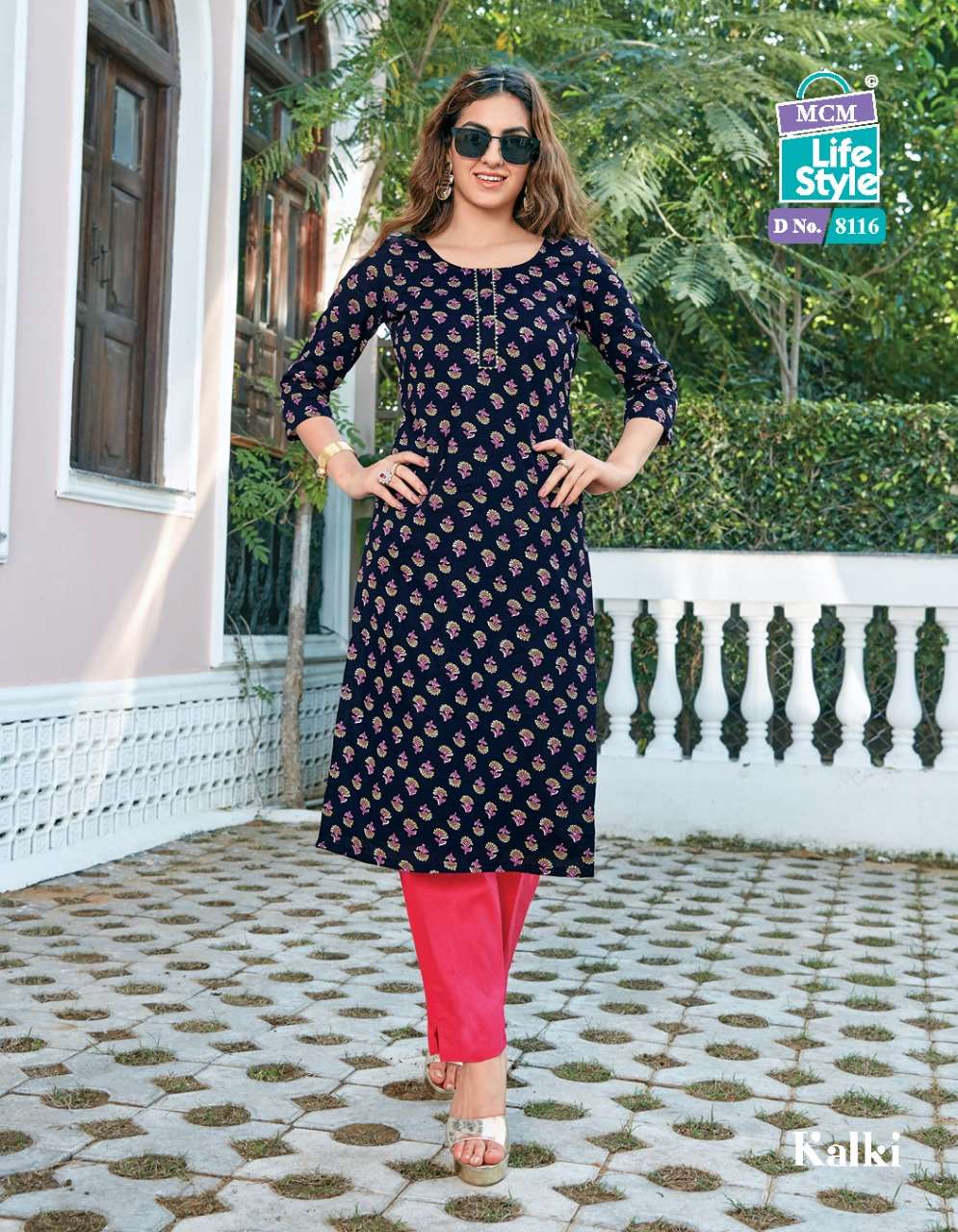 Mcm Lifestyle Kalki Pure Cotton Readymade Designer Kurtis On Wholesale