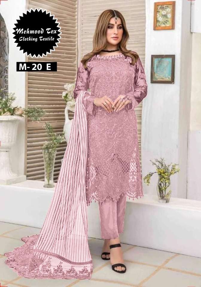 Mehmood M - 20 Pakistani Suit Georgette With Heavy Embroidery Work On Wholesale