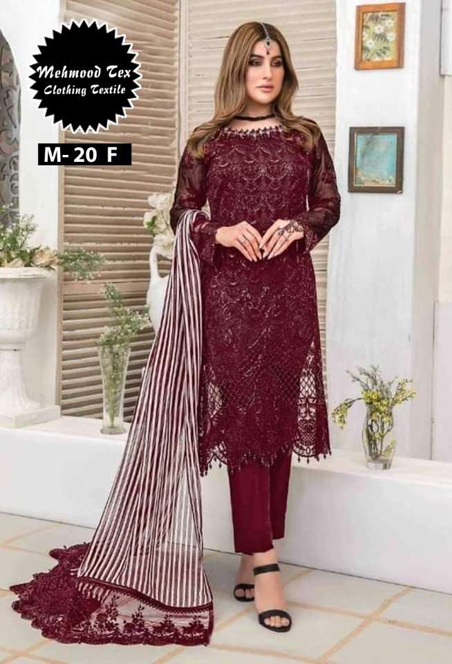 Mehmood M - 20 Pakistani Suit Georgette With Heavy Embroidery Work On Wholesale