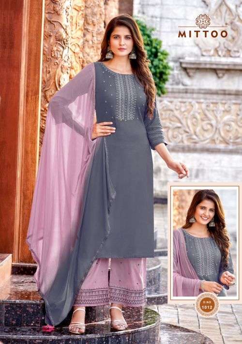 Mittoo Saraa Fancy Kurti With Bottom Dupatta On Wholesale