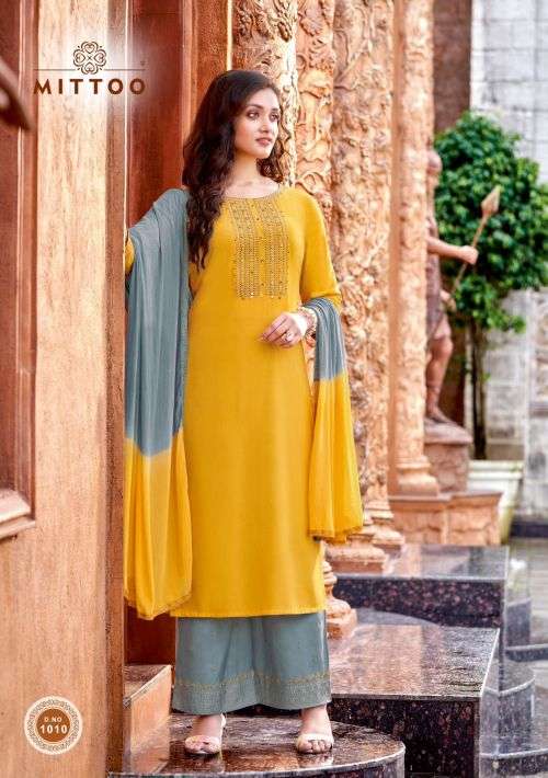 Mittoo Saraa Fancy Kurti With Bottom Dupatta On Wholesale