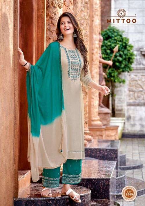 Mittoo Saraa Fancy Kurti With Bottom Dupatta On Wholesale