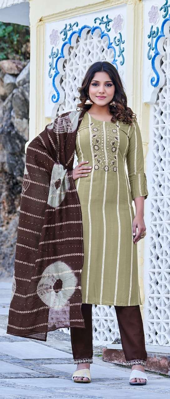 Morni By Smylee Fashion Designer Kurti Pant With Dupatta On Wholesale