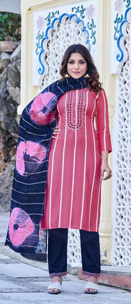 Morni By Smylee Fashion Designer Kurti Pant With Dupatta On Wholesale
