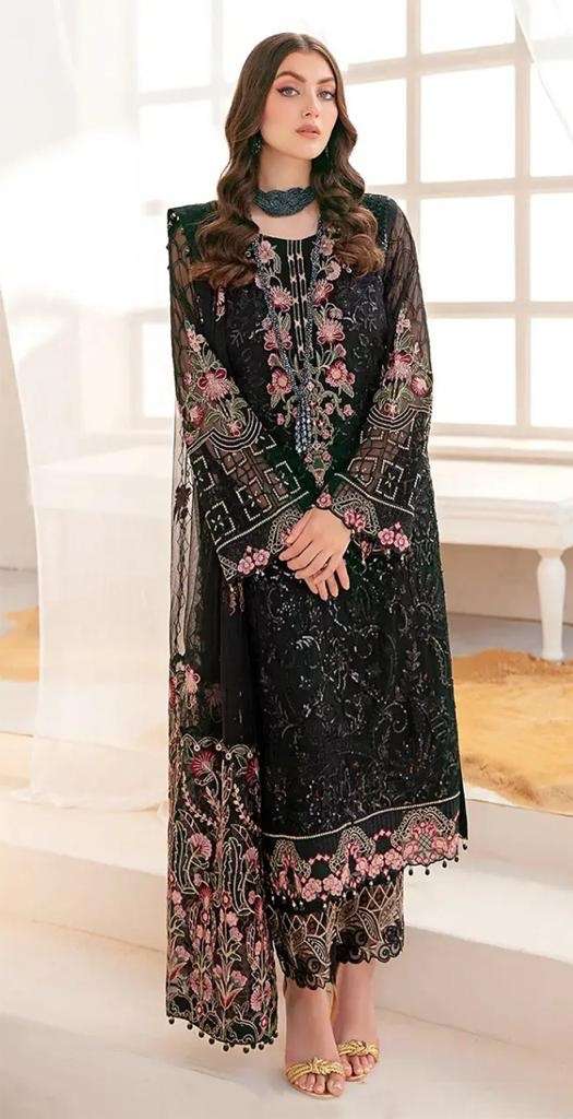 Mushq m-181 Georgette With Beautiful Fancy Work Party Wear Salwar Kameez On Wholesale