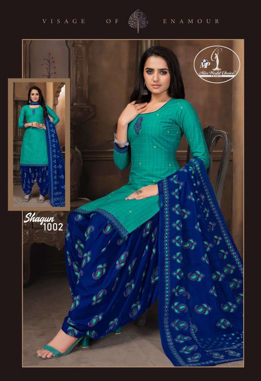 MWC Shagun Vol-1 Patiala Dress Material On Heavy Cotton With Wholesale Price