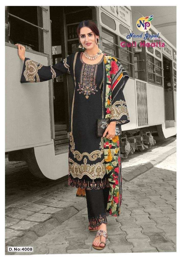 Nand Gopal Gull Haafiz vol 4 Karachi Cotton Dress material On Wholesale