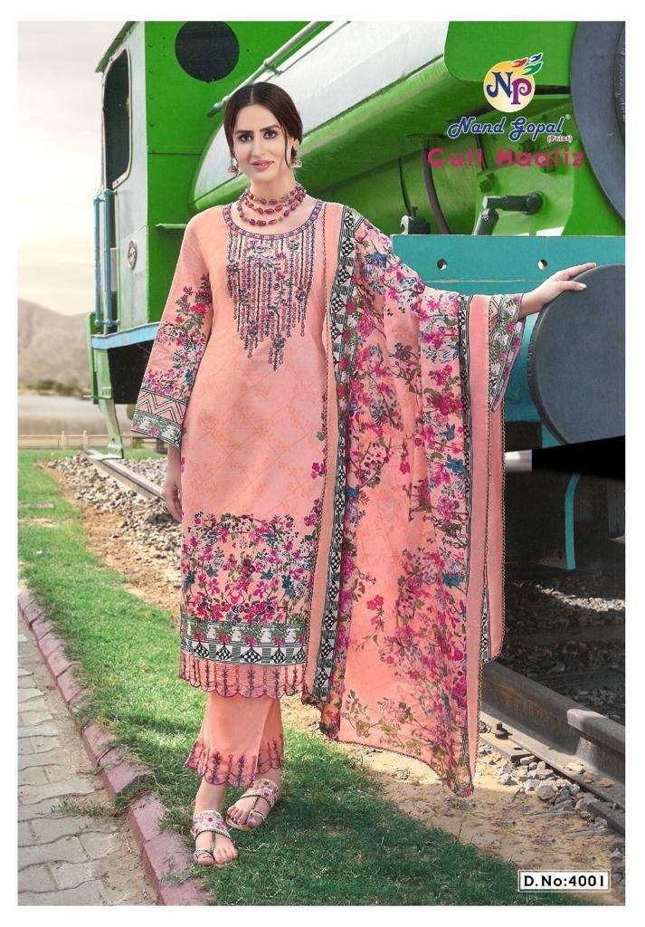 Nand Gopal Gull Haafiz vol 4 Karachi Cotton Dress material On Wholesale