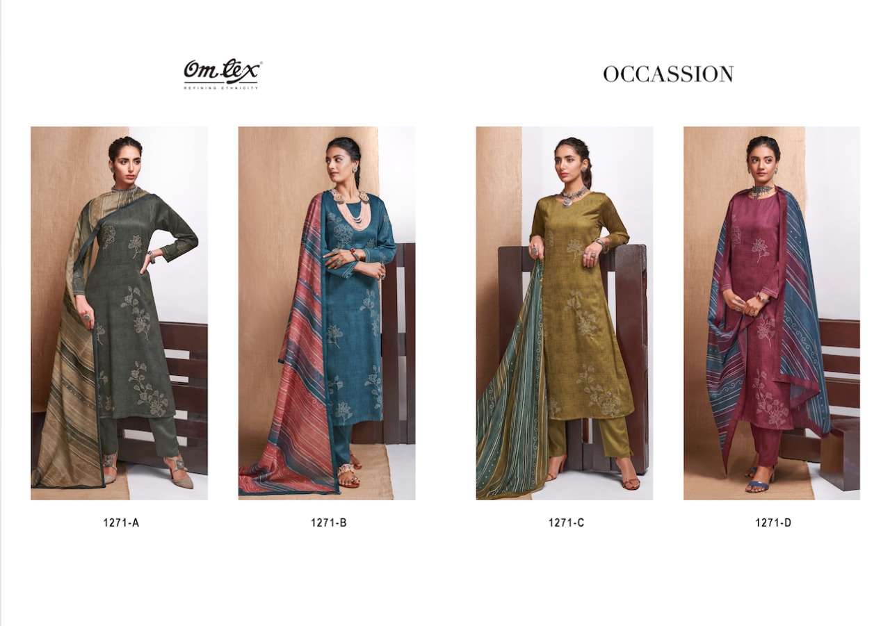 OMTEX Presents Festive Special On Alfi Satin Digital Print Kurta Pant Set With Handwork On Wholesale