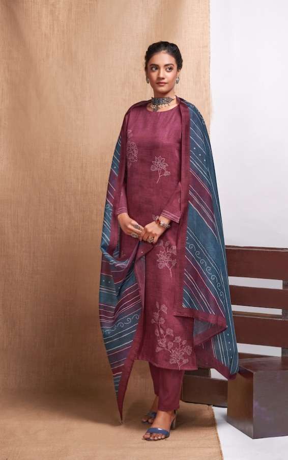 OMTEX Presents Festive Special On Alfi Satin Digital Print Kurta Pant Set With Handwork On Wholesale