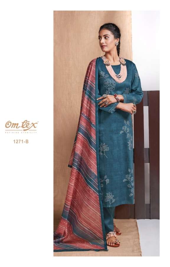 OMTEX Presents Festive Special On Alfi Satin Digital Print Kurta Pant Set With Handwork On Wholesale