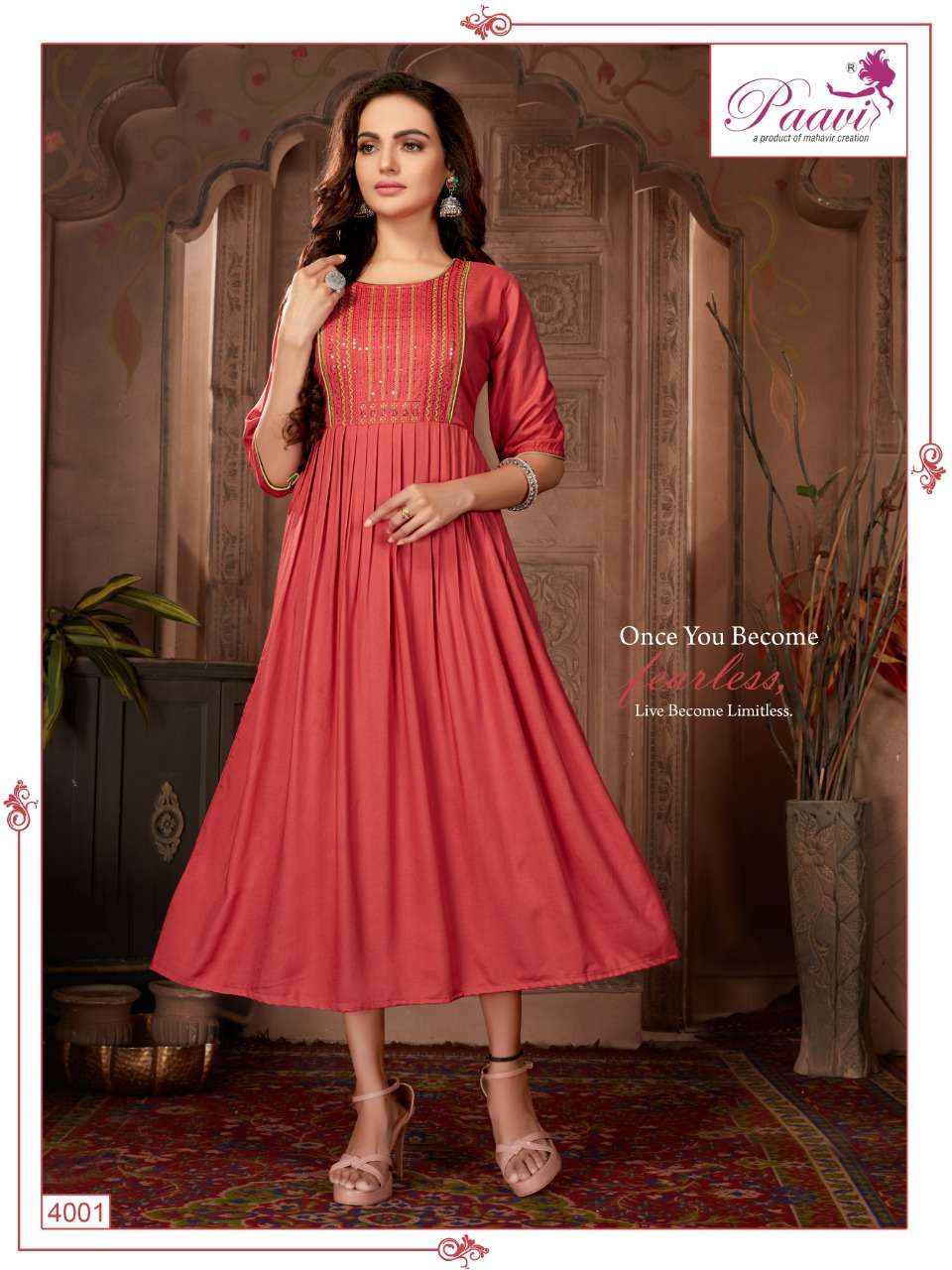 Paavi Present Falak  Vol:-4 Kurti On rayon With Embroidery Neck On Wholesale