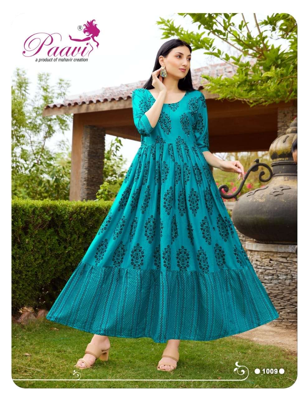 Paavi Presents Its latest  Aaradhya Heavy Rayon Kurti On Manual Handwork With Wholesale Price