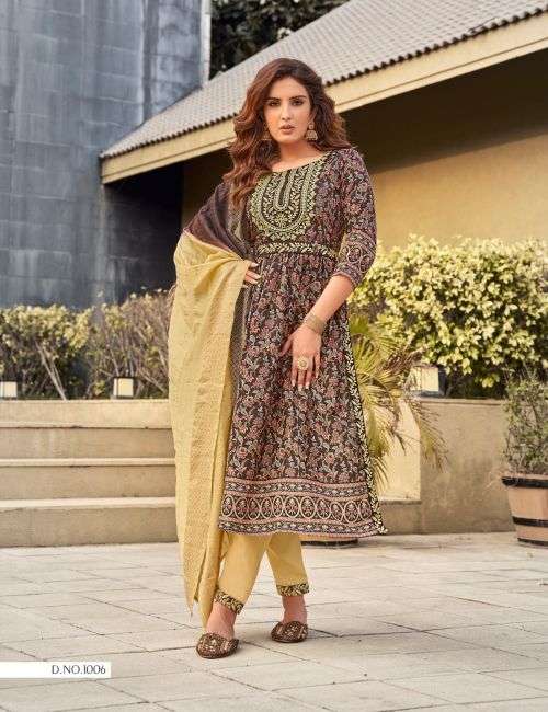 Parra Libas Nayra Cut Kurti With Bottom Dupatta On Wholesale