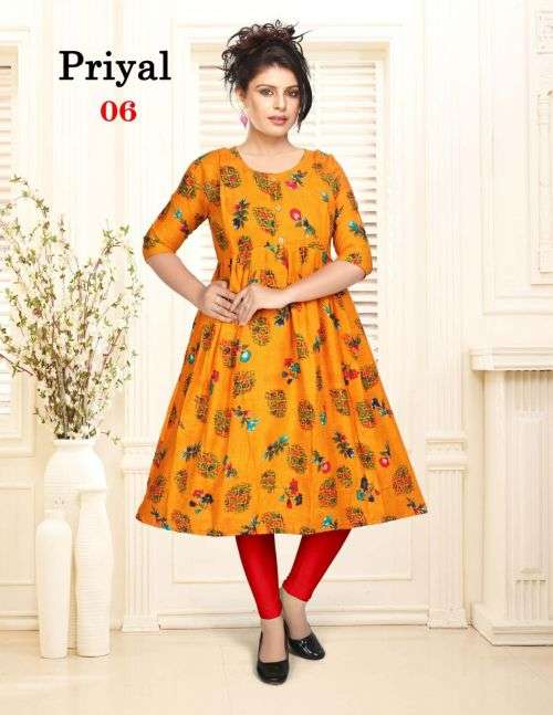 Platinum Priyal Designer Feeding Long Kurti On Wholesale