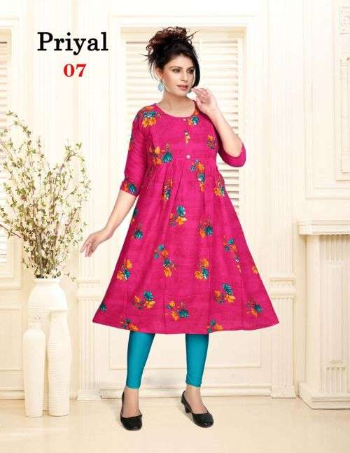 Platinum Priyal Designer Feeding Long Kurti On Wholesale