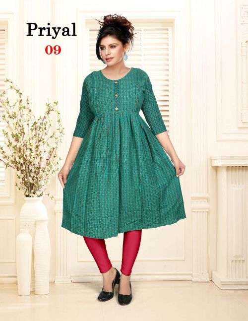Platinum Priyal Designer Feeding Long Kurti On Wholesale