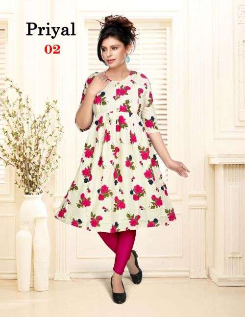 Platinum Priyal Designer Feeding Long Kurti On Wholesale