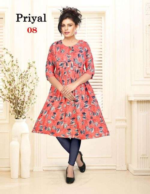 Platinum Priyal Designer Feeding Long Kurti On Wholesale