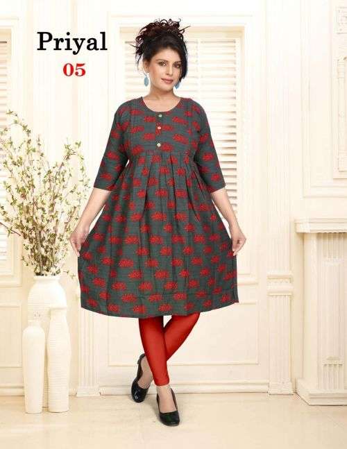 Platinum Priyal Designer Feeding Long Kurti On Wholesale