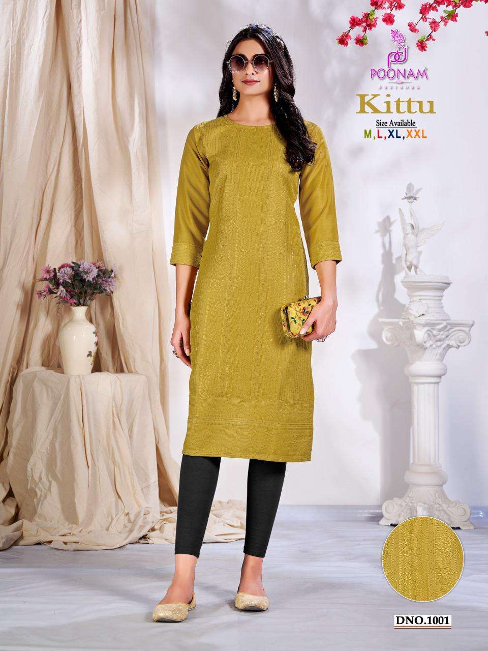 Poonam Designer kittu Corset Work Kurti On Wholesale