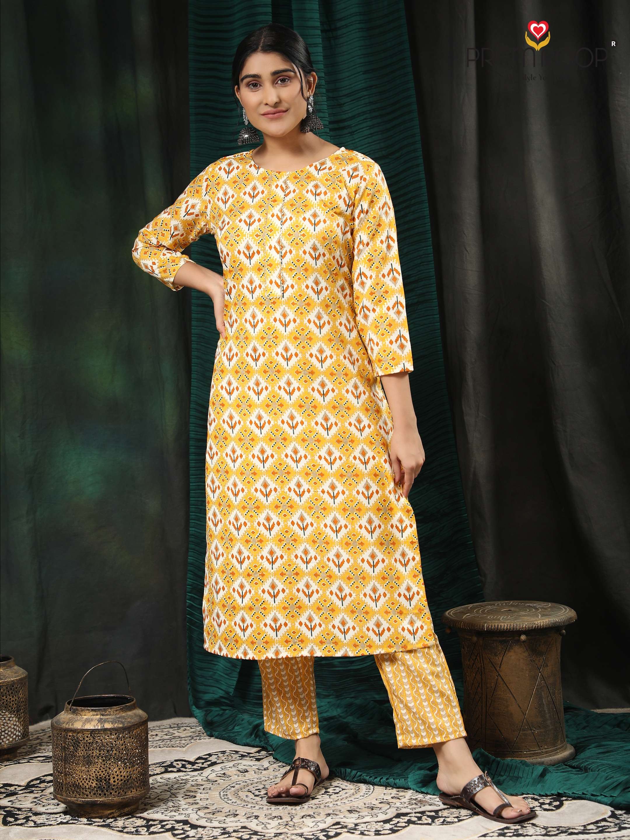 Premroop Present Printed Kurti With Pant On Wholesale 