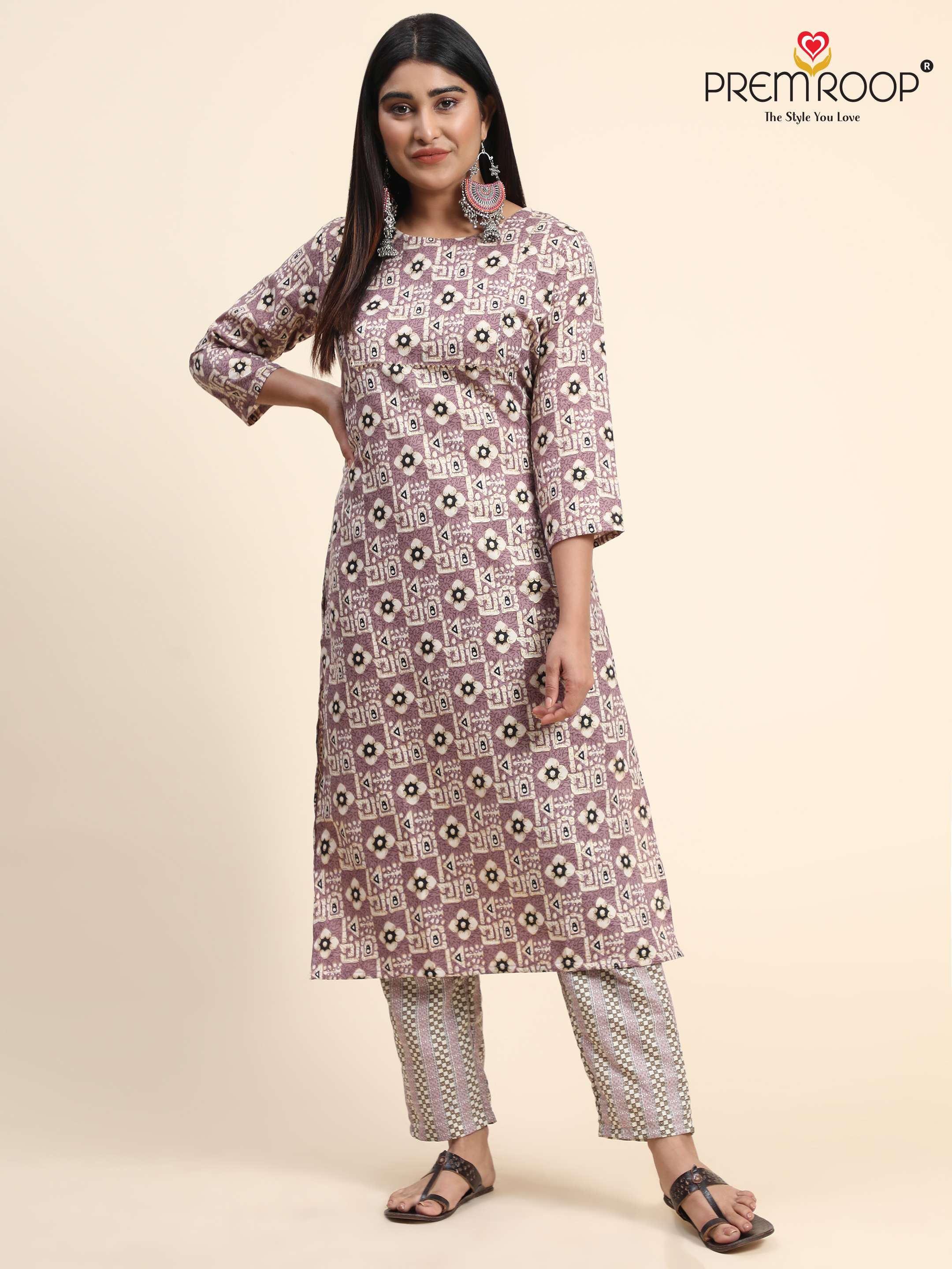 Premroop Printed Kurti Pant On Wholesale  