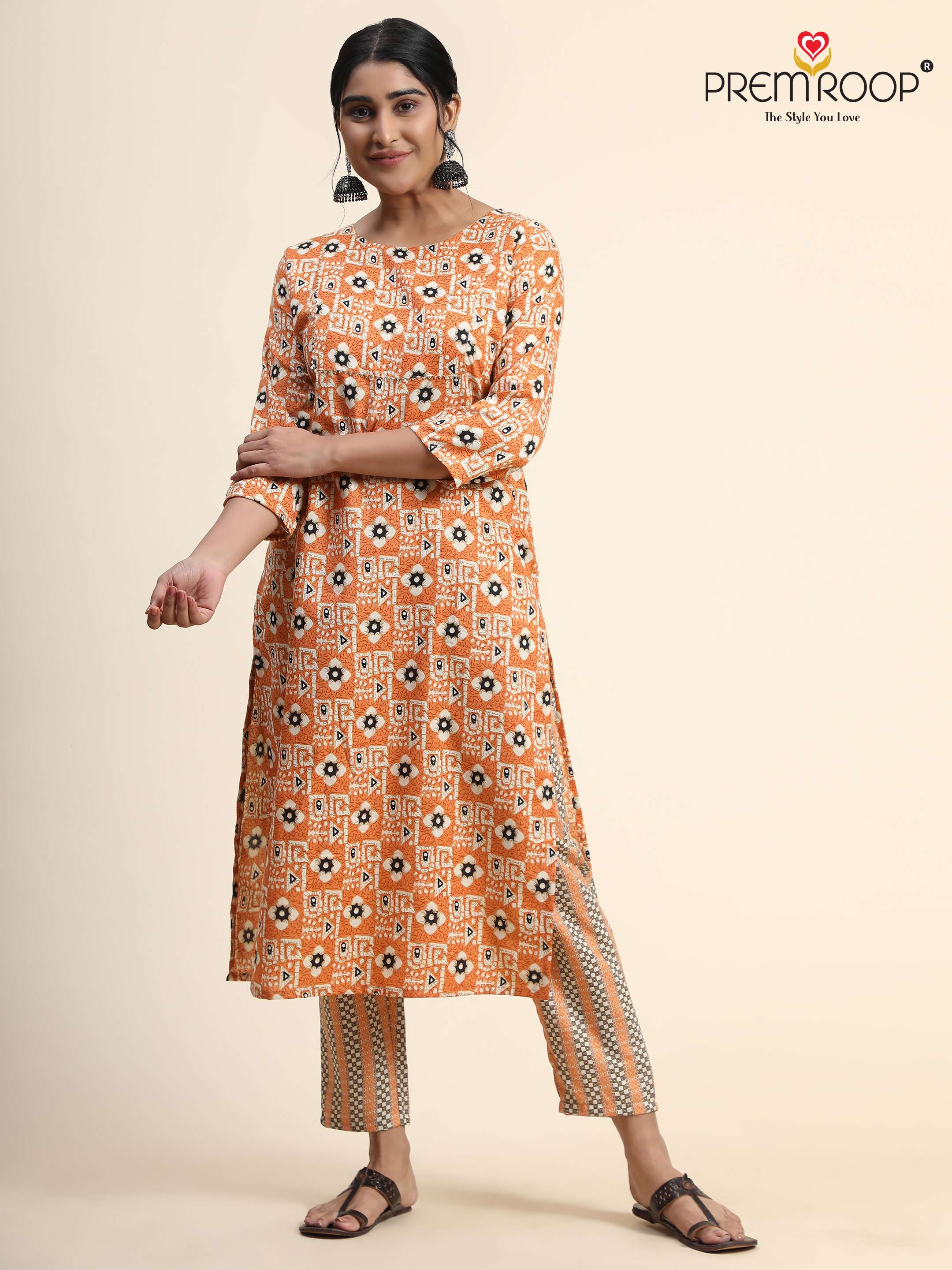 Premroop Printed Kurti Pant On Wholesale  