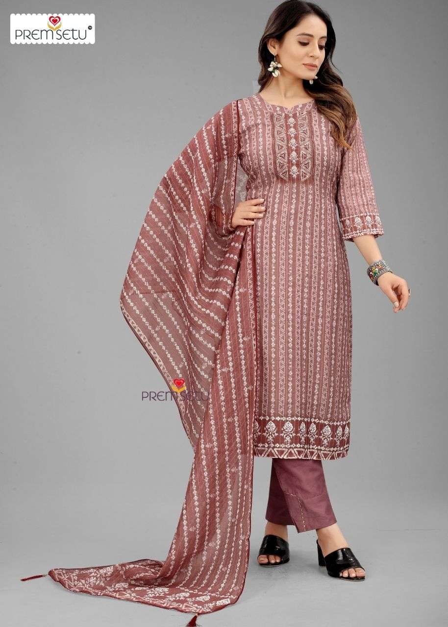 Premsetu Heavy Chanderi Kurtipant Dupatta With Sequence Work On Wholesale 