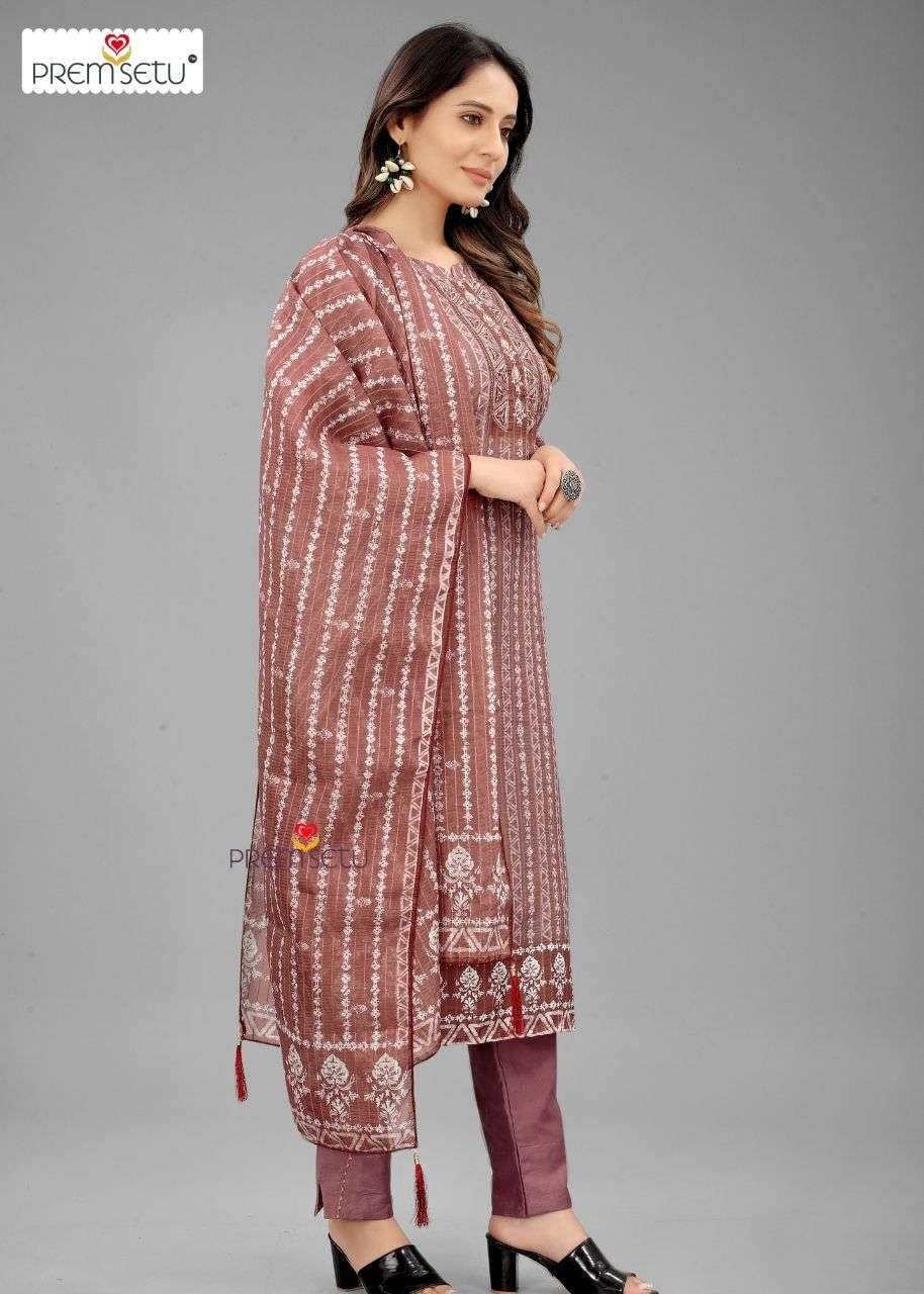 Premsetu Heavy Chanderi Kurtipant Dupatta With Sequence Work On Wholesale 