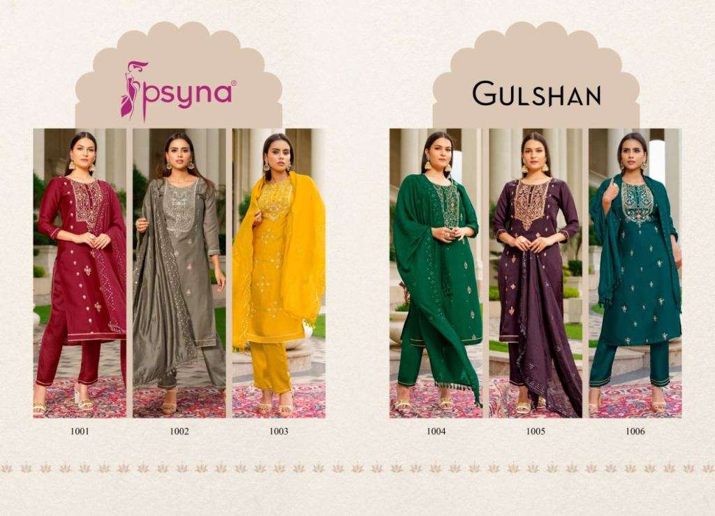 Psyna Gulshan Festival Wear Kurti With Bottom Dupatta On Wholesale