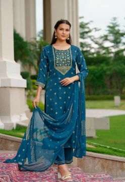Psyna Silk India Fancy Kurti With Bottom Dupatta On Wholesale