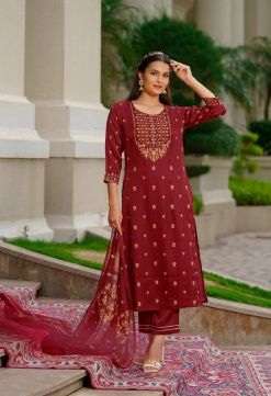 Psyna Silk India Fancy Kurti With Bottom Dupatta On Wholesale