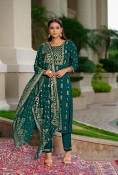 Psyna Silk India Fancy Kurti With Bottom Dupatta On Wholesale