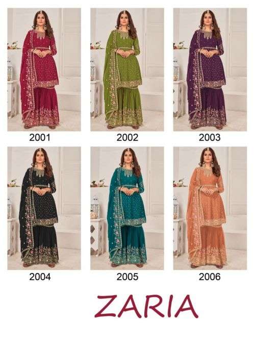 R Zaria 2001 to 2006 Ocassion Wear Designer Embroidery Suit Collection On Wholesale