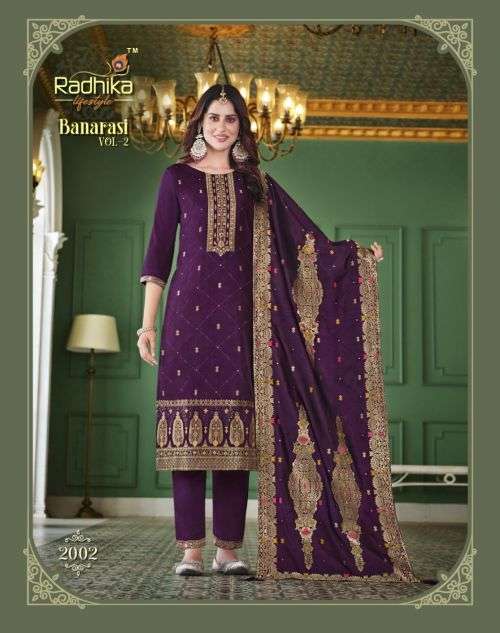 Radhika Banarasi Vol 2 Designer Ready Made Dress Collection On Wholesale
