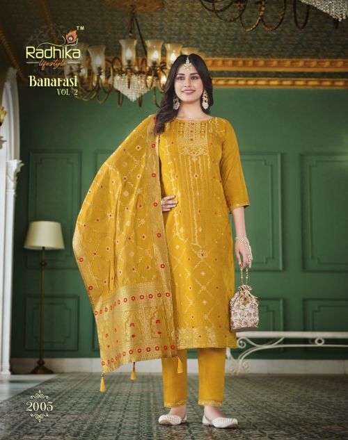 Radhika Banarasi Vol 2 Designer Ready Made Dress Collection On Wholesale