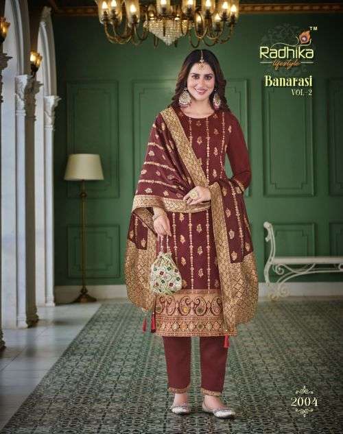 Radhika Banarasi Vol 2 Designer Ready Made Dress Collection On Wholesale